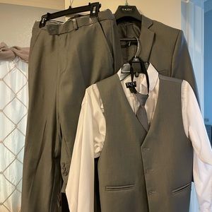 TAZIO 5 piece gray suit. Size 14 fits like 18.